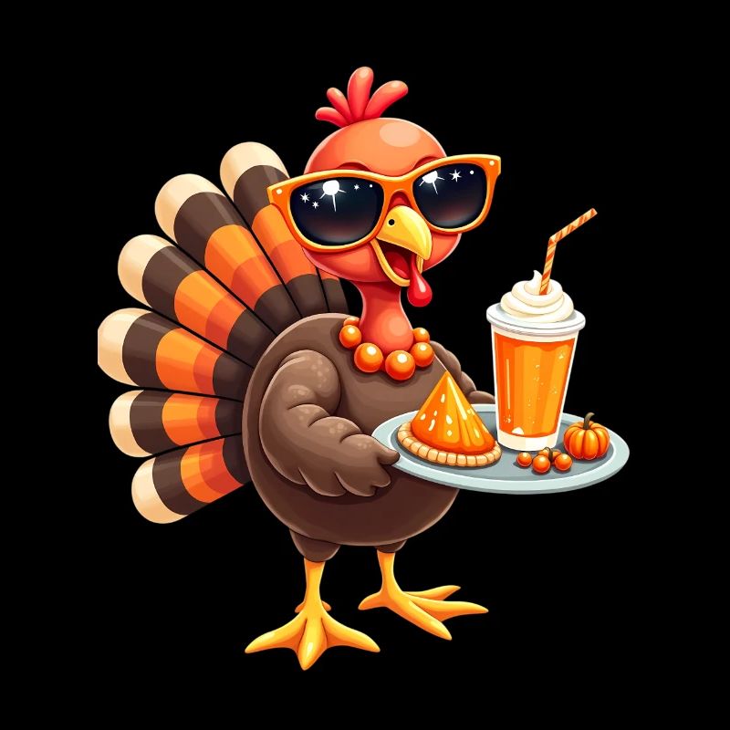 Dinde de Thanksgiving avec lunettes de soleil