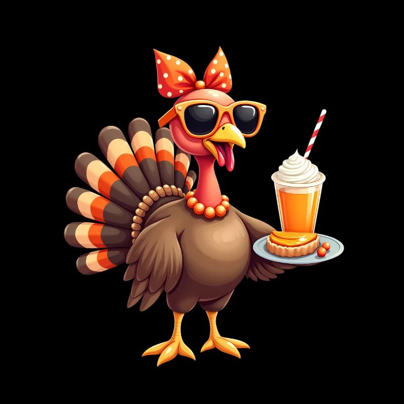 Dinde de Thanksgiving avec lunettes de soleil