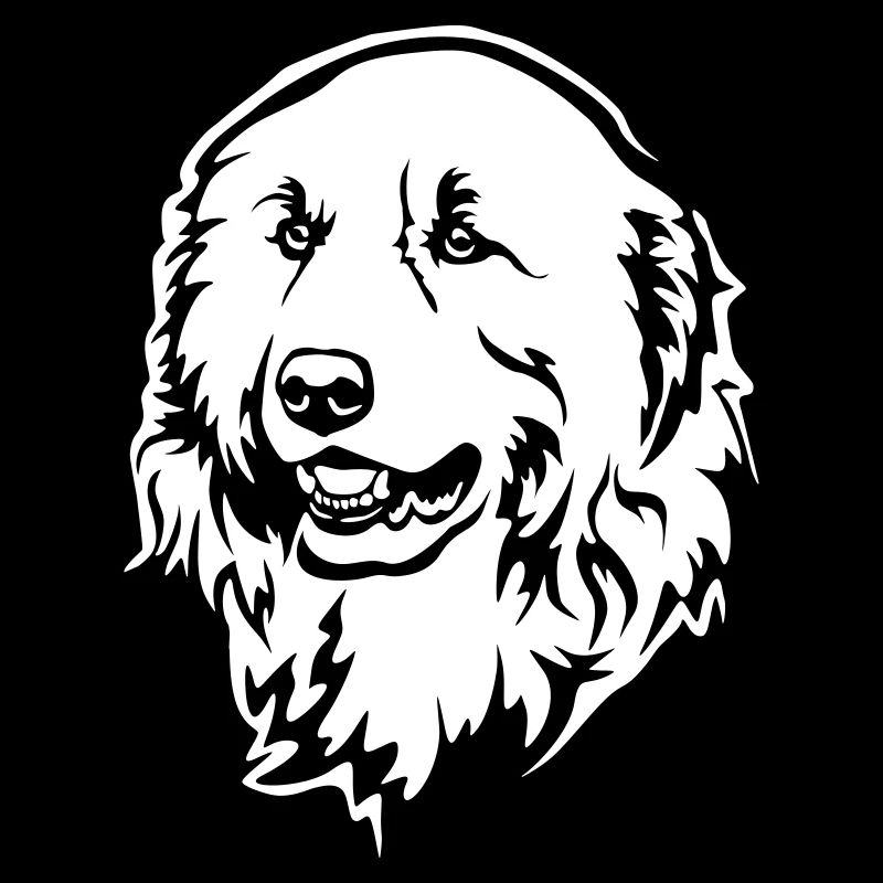 Pyrenean Mountain Dog Head "Black Edition"