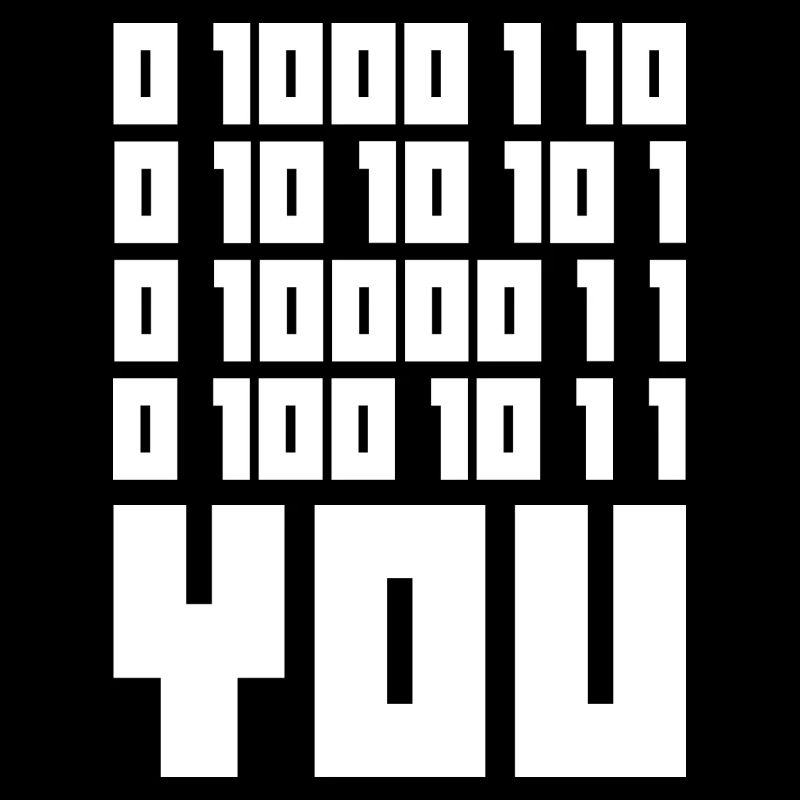 Code binaire F**k YOU – Geek Code & Nerd Humo