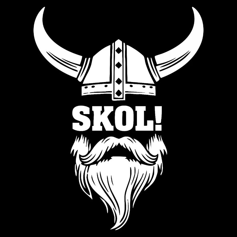 Wikinger-Skol Hornhelm-Bart-Maskottchen