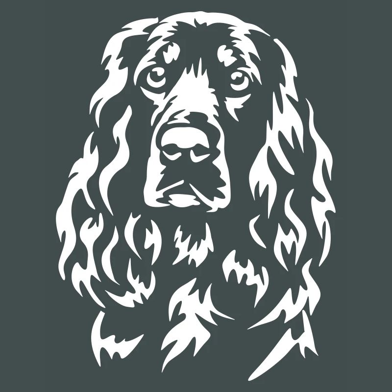 Field Spaniel Head "Black Edition"