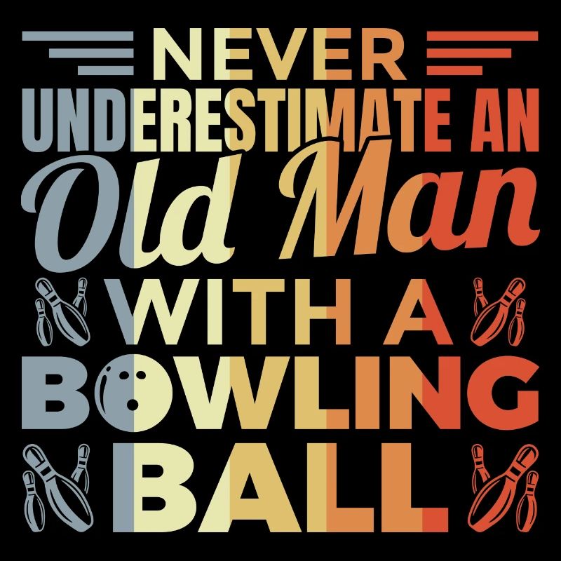 Old bowling player