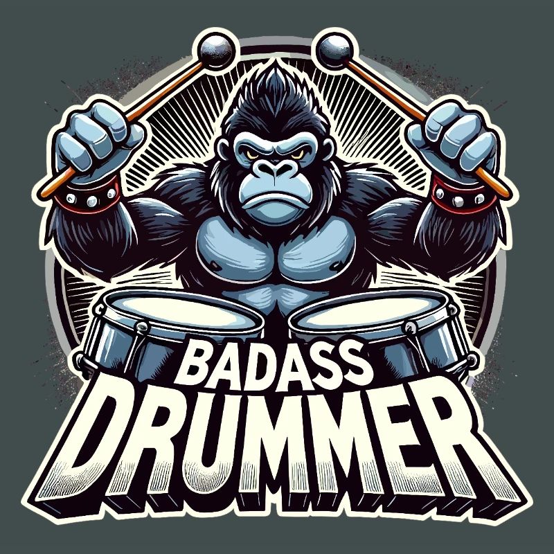 Badass Drummer Gorilla Cool Gift
