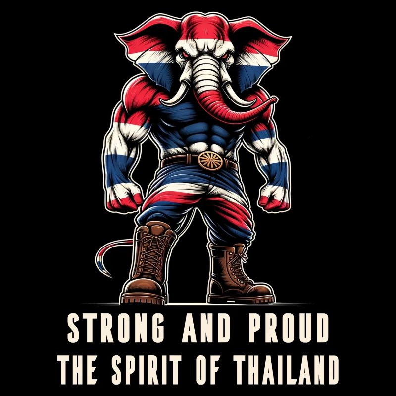Thailand flag elephant
