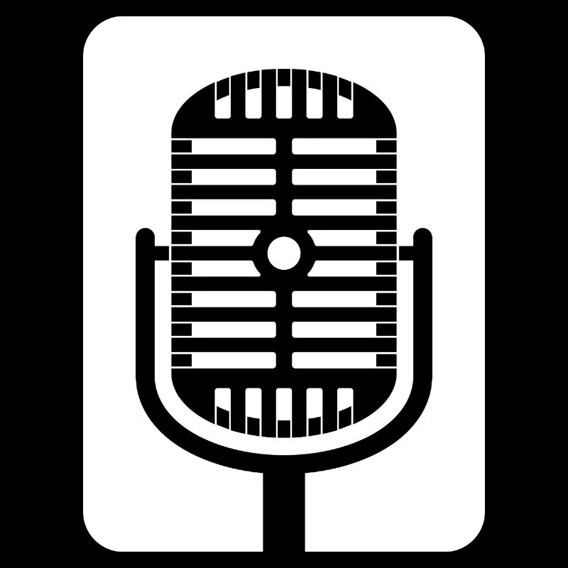 Retro-Mikrofon-Emblem