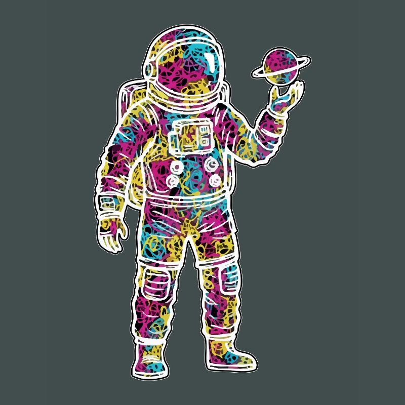 Space Astronaut Scribble Planet Scribbles