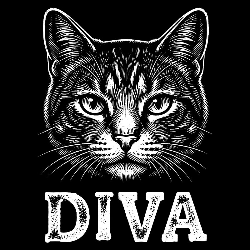 Diva Cat – Elegant Cat Motif