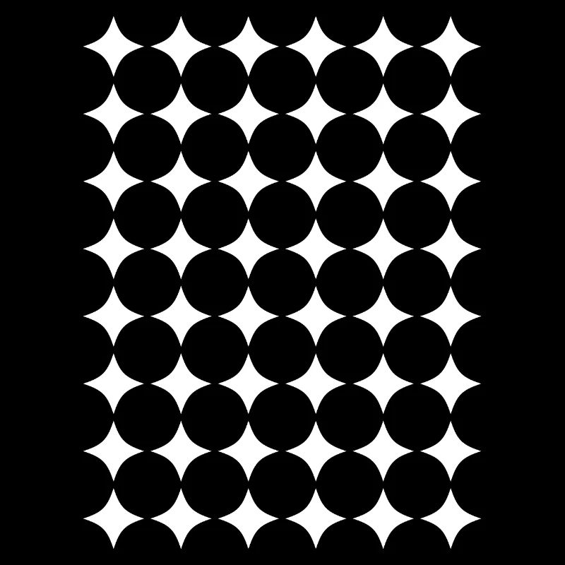 Polka Dot Grid: Bold Black Circles