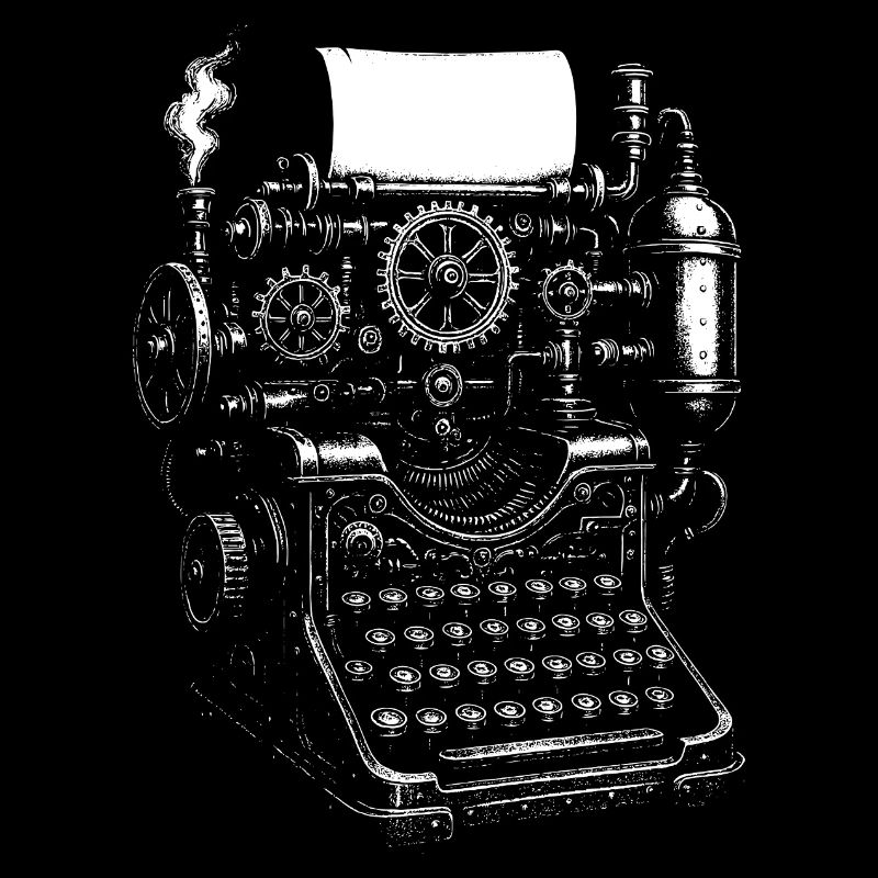 Engrenages de machine à écrire steampunk