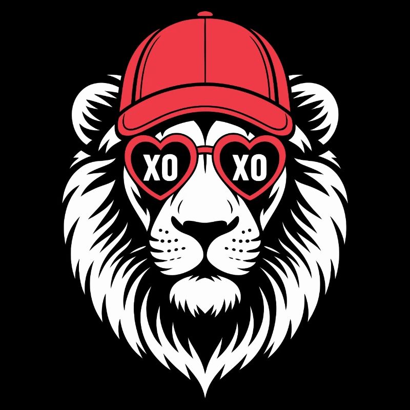 Lion XO Hearts Cap