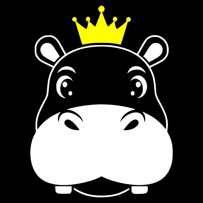 Roi Hippopotame Prince Héritier Vector