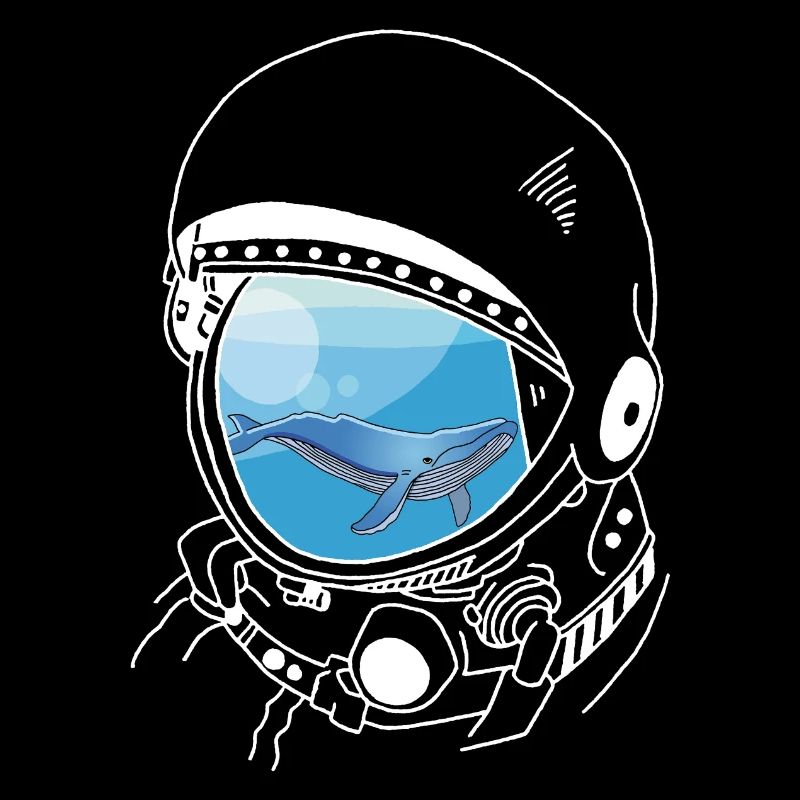 Une baleine dans les étoiles (blanc)