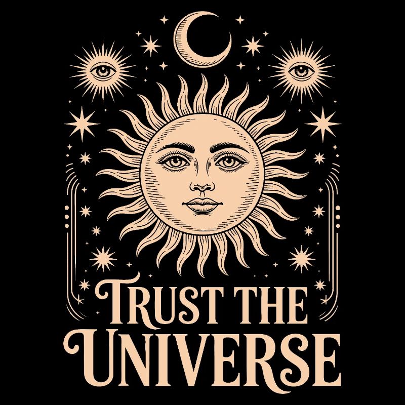 Faites confiance à l’univers Mystical Boho Soleil et Lune
