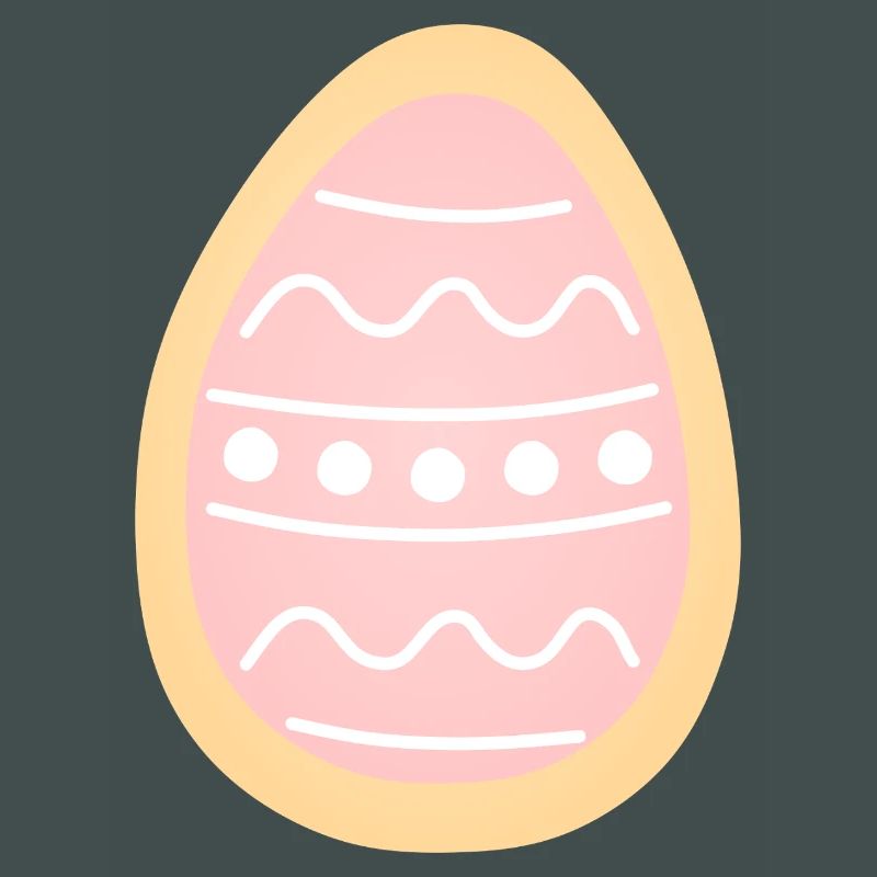 Pastel Easter Egg Cookie