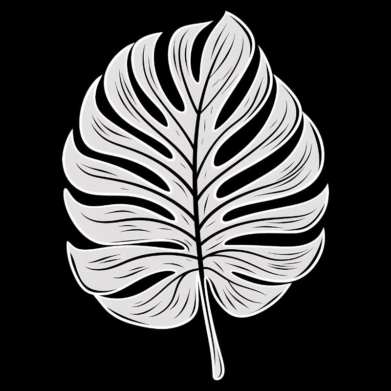 Cool Monstera Leaf, Plants Motif