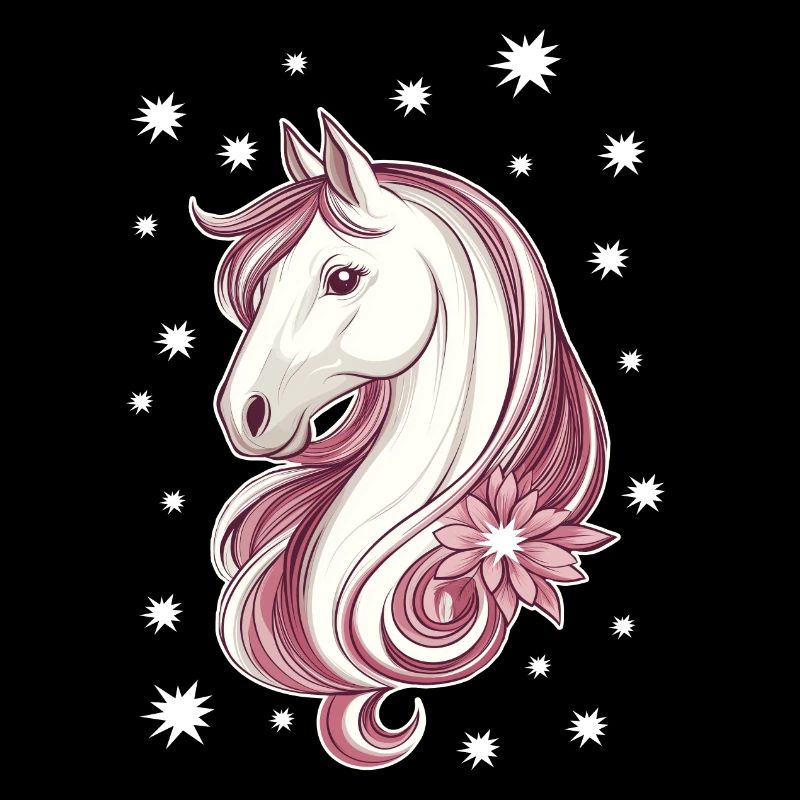 Cheval avec des étoiles