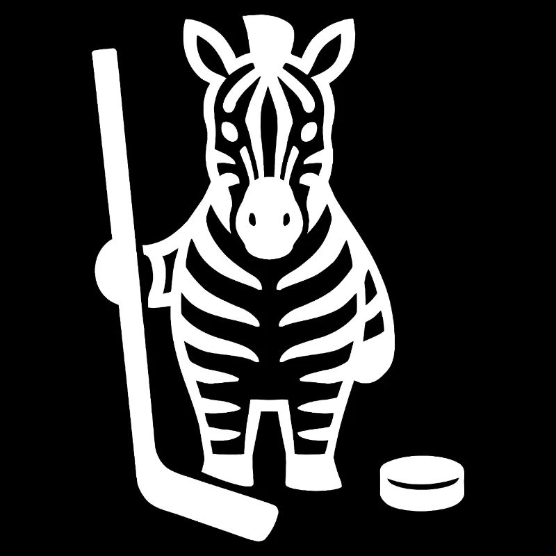 Minimalistisches Zebra Eishockey Silhouette Design