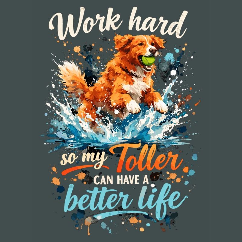 Work Hard: Dynamisches Toller Aquarell Design