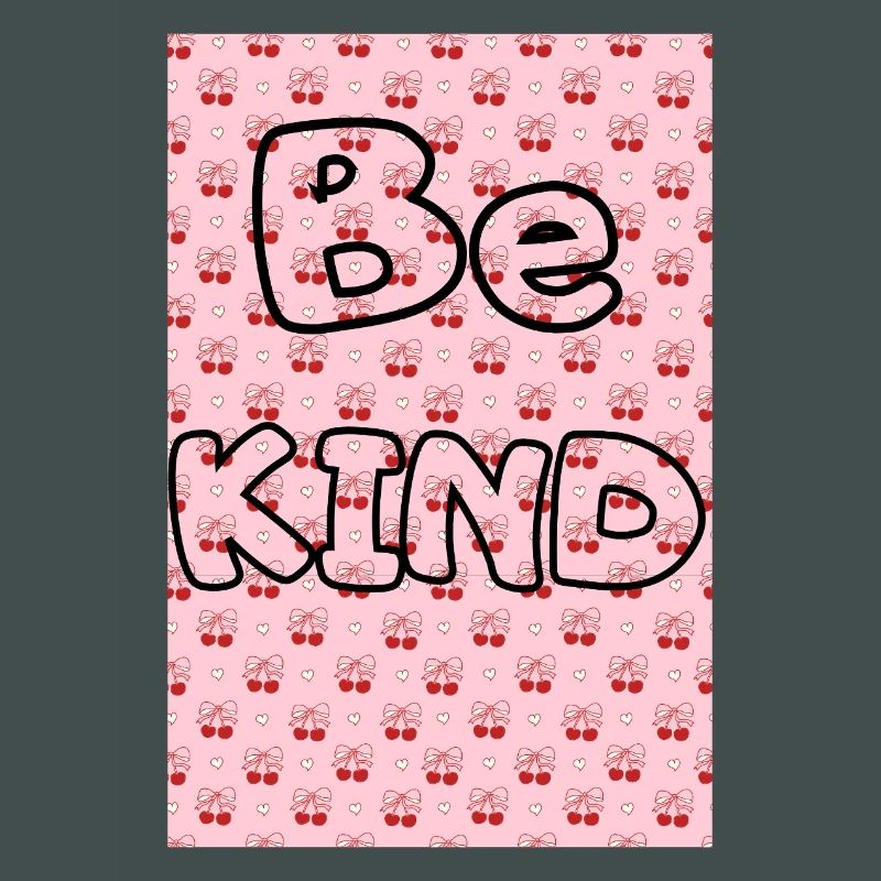 Be kind with cherry pattern