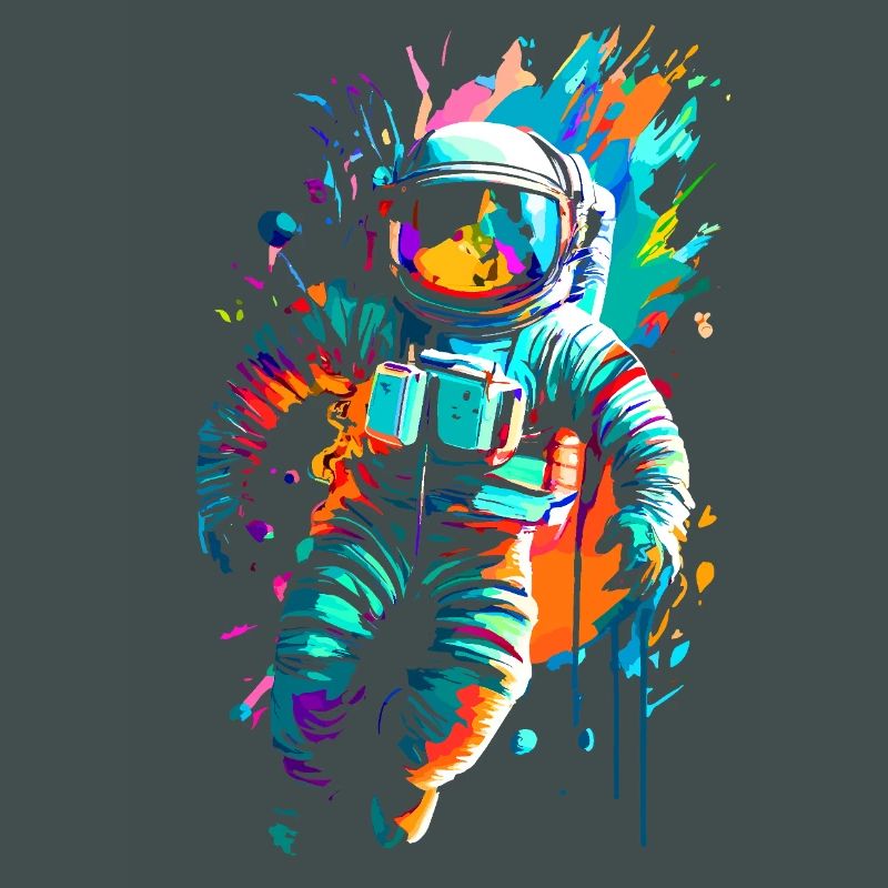 Astronaute de couleur dans l’espace spatial