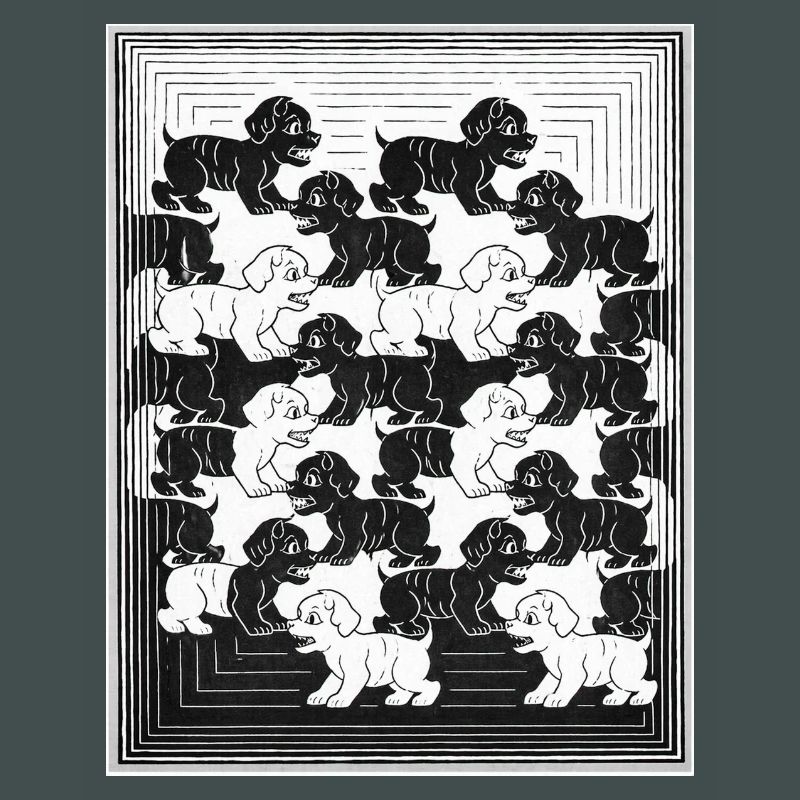 Dachshund Puppies in Monochrome Pattern