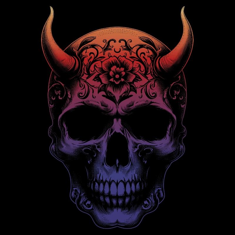 Skull with horns