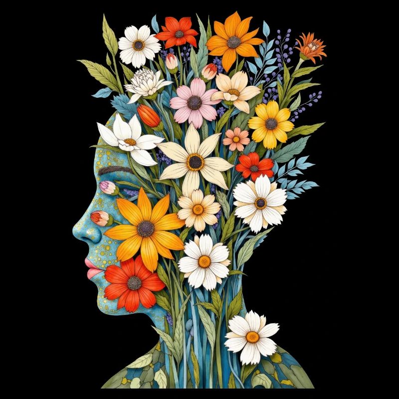 Art abstrait Fleurs