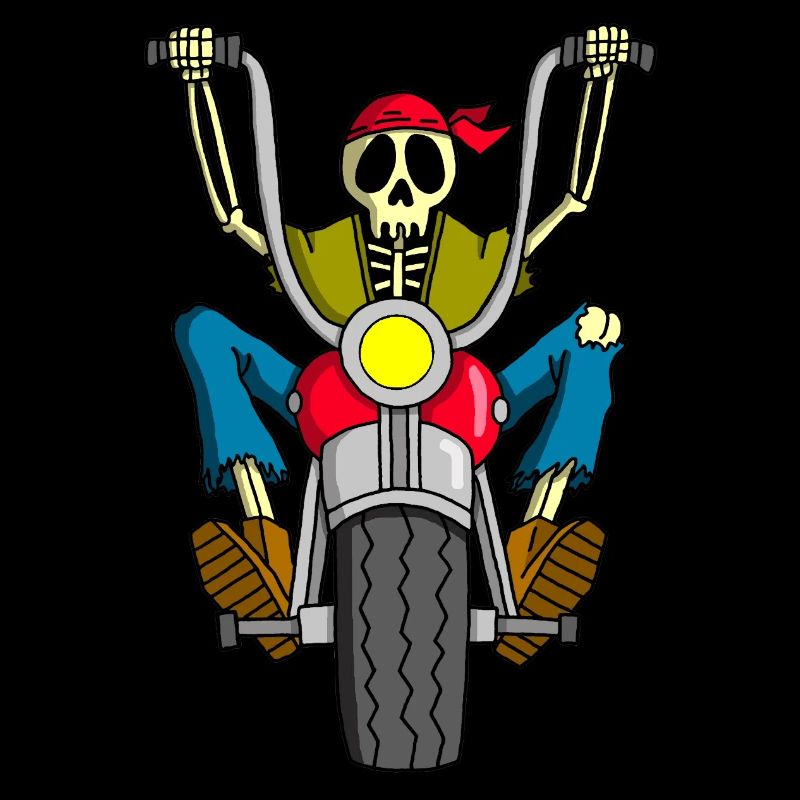 Skeleton biker