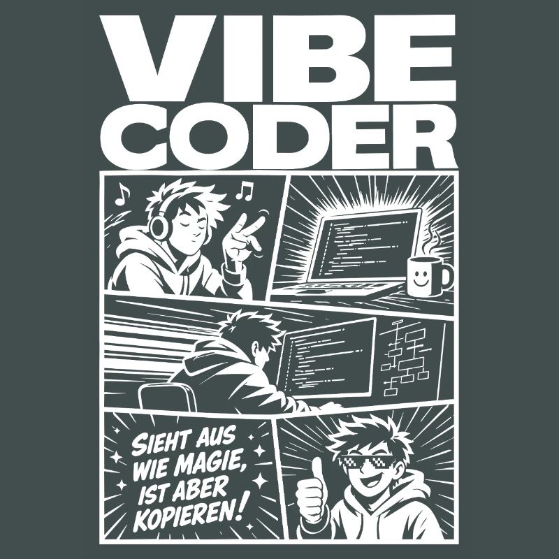 Vibe Coder Magie durch Kopieren Comic