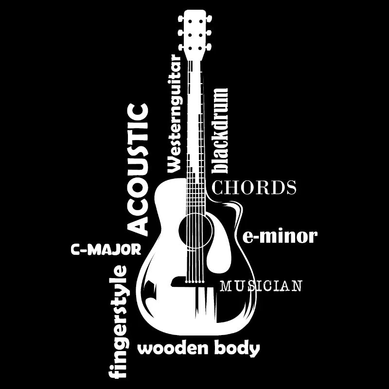 Guitar Illustration Typography Western Logo