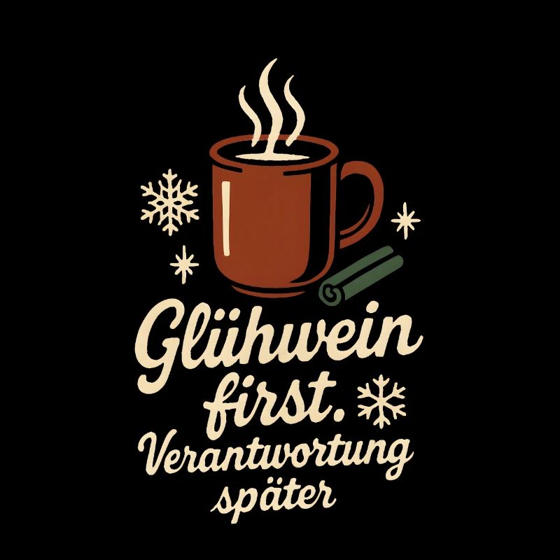 Weihnachten Lustig Sarkasmus Glühwein first 