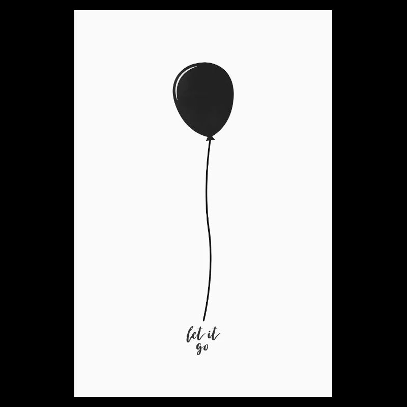Let It Go Balloon Minimal Poster