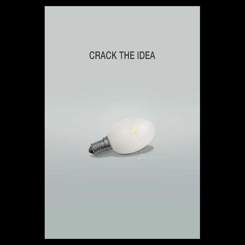 Affiche de pensée créative Crack The Idea