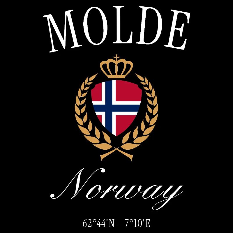 Molde Norwegen Wappen Krone Reise Design Souvenir