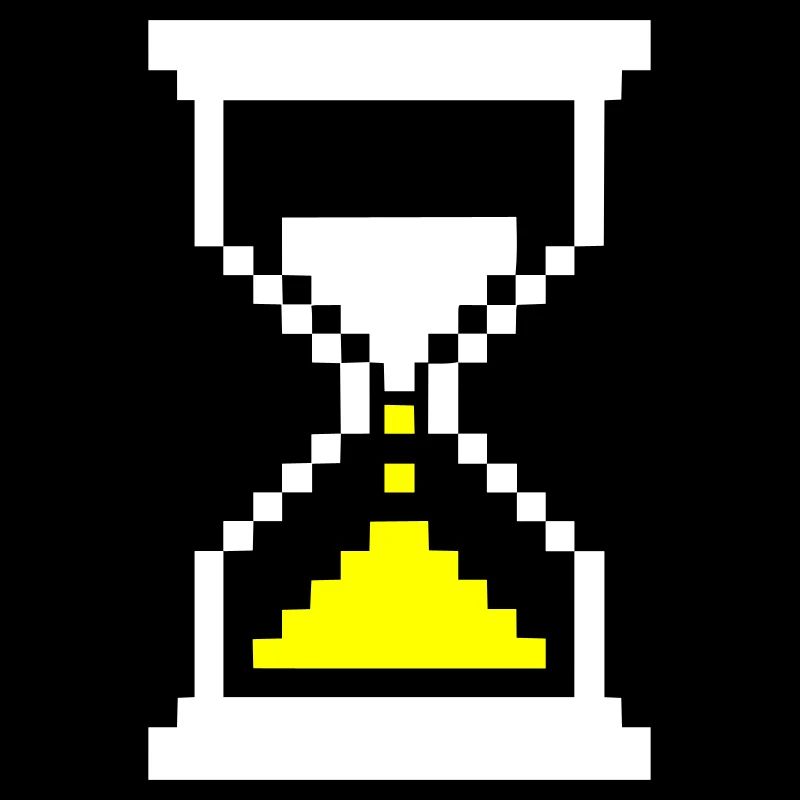 Pixel Hourglass Loading Bar Retro Gaming