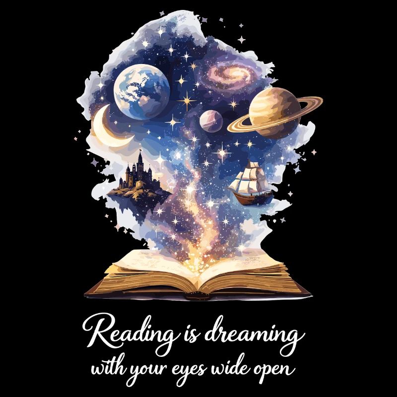 Reading is dreaming - Magic Book & Stars