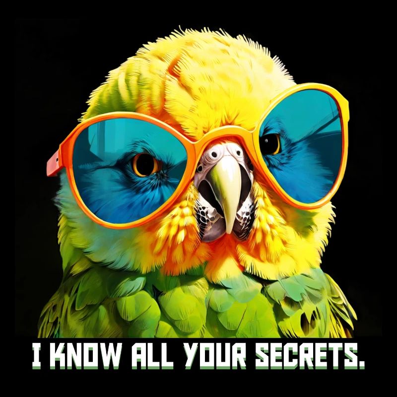 Je connais tous tes secrets Funny Budgie