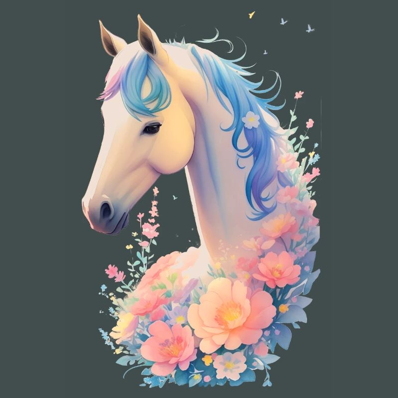 Cheval fleur