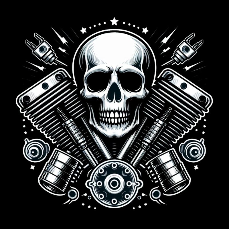 Biker Skull Design 2