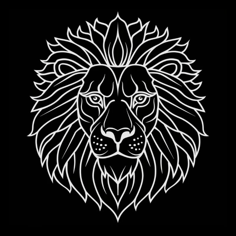 Psychedelic Lion Mandala