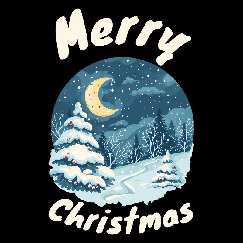 Joyeux Noël Hiver Forêt Illustration