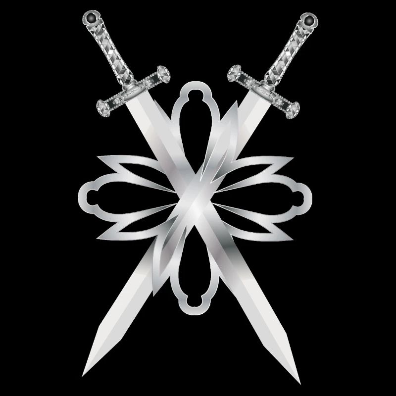 Deux épées ornées d’argent