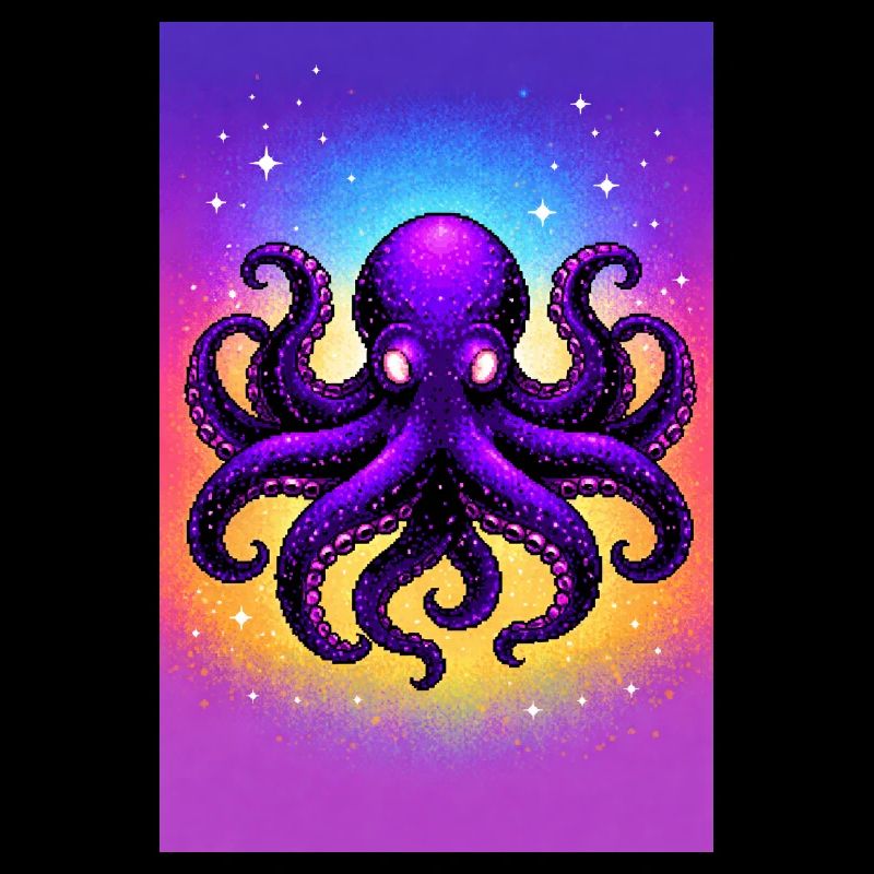 Purple Cosmic Octopus