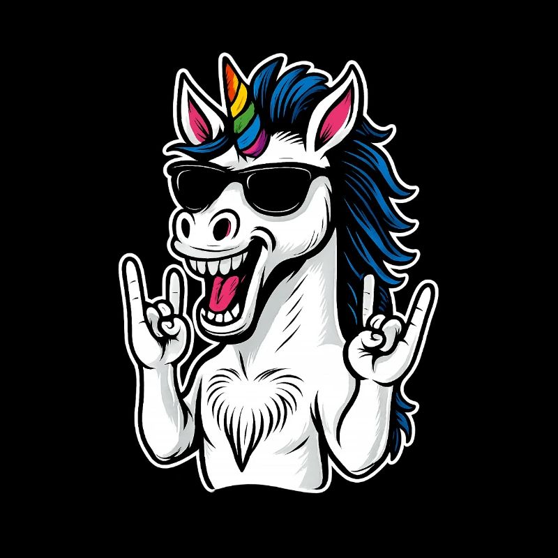 Rockendes Einhorn mit Sonnenbrille LGBT
