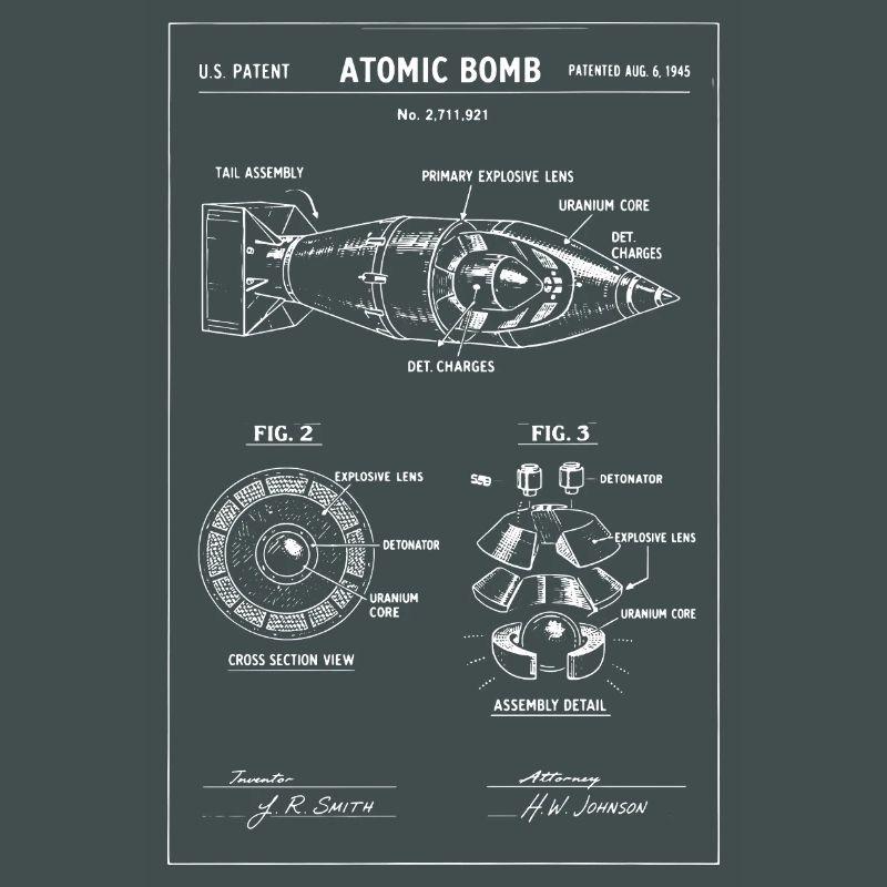 Atomic Bomb Blueprint Sketch