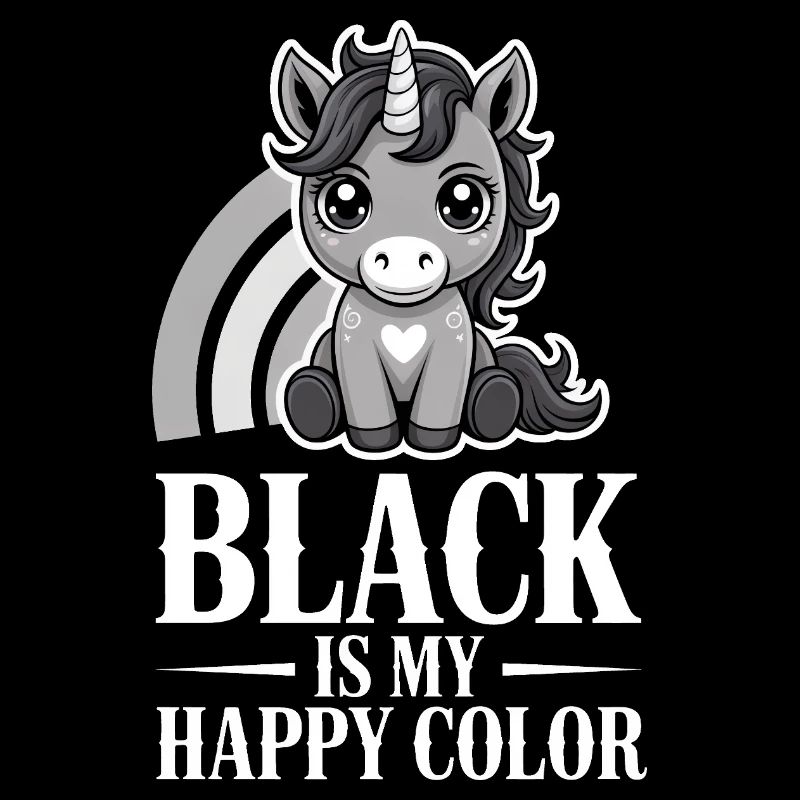 Unicorn Joy : Le noir est ma couleur joyeuse