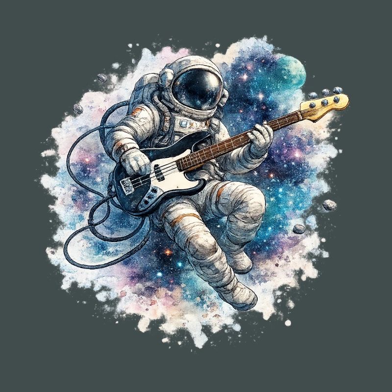 Astronaute spatial avec basse