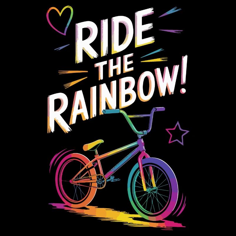 Conception vibrante de vélo arc-en-ciel