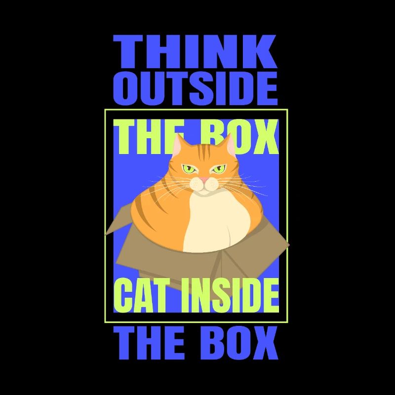 Denken Sie außerhalb der Box Katze in der Box
